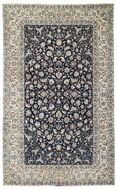 Matta, Nain, part silk S.K 4LAA, signed "Ehsan Dust", around 262 x 165 cm.