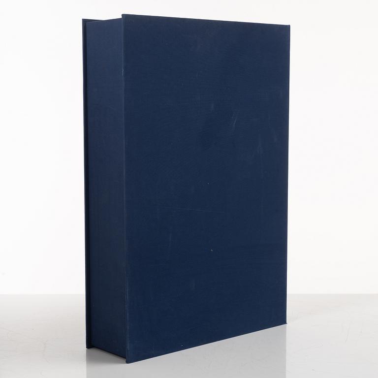 Gösta Werner, "Visor av Evert Taube", kassetter, 2 st, med 62 färglitografier, 1989, signerade.