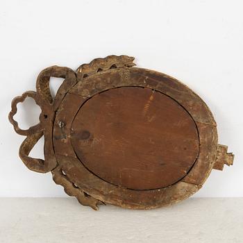 Spegellampett, för två ljus, Stockholmsarbete, sent 1700-tal, Gustaviansk.