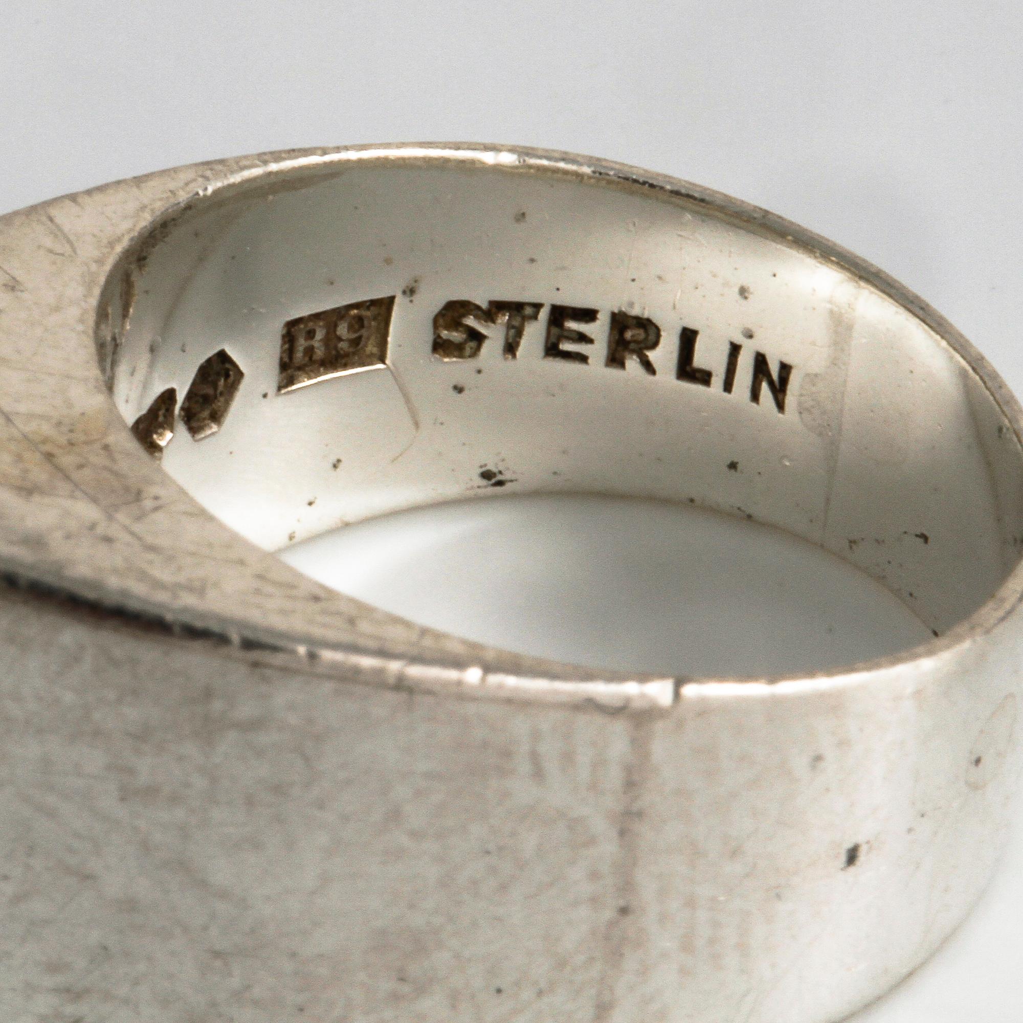 ELON ARENHILL, ring samt örhängen, Malmö, 1967.