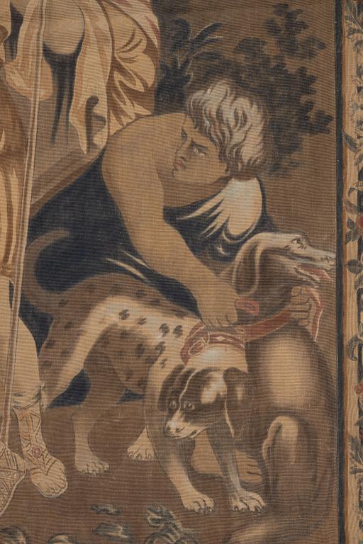 Painted wallpaper, Europe, circa 1900. 440 x 320 cm.