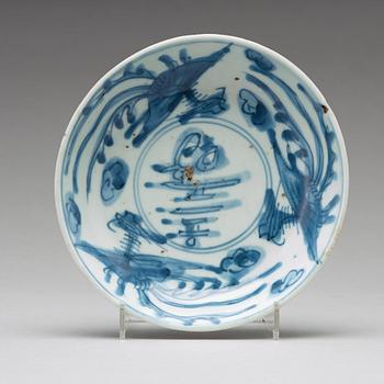 Assietter, nio stycken, porslin. Mingdynastin, Wanli (1572-1620).