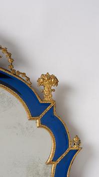 Spegel, tillskriven Burchard Precht ca 1720, Barock.