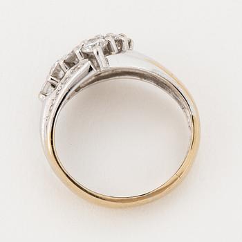 RING, 18K white gold with diamonds.