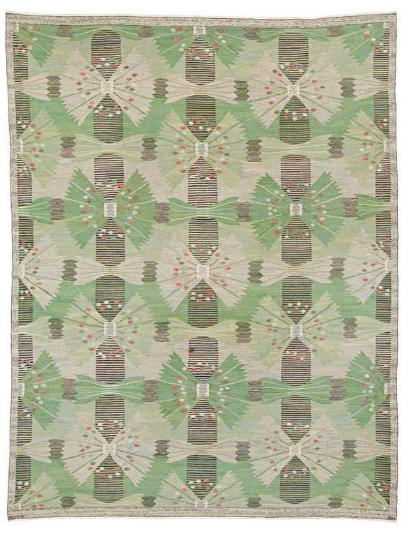 MATTA. "Park, grön". Gobelängteknik. 381 x 293,5 cm. Signerad AB MMF BN.