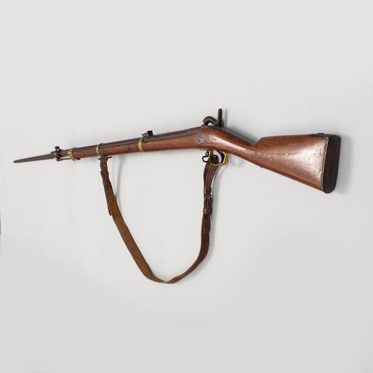 A Swedish percussion gun 1855 pattern.