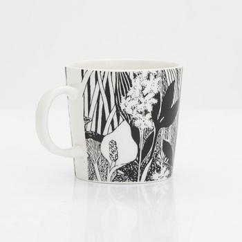 A Moomin mug, 'Moomintroll daydreaming', vitro porcelain, Moomin Characters, Arabia 2005.