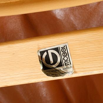 A lounge chair with foot stool from Göte Möbler in Nässjö, second half of the 20th century.