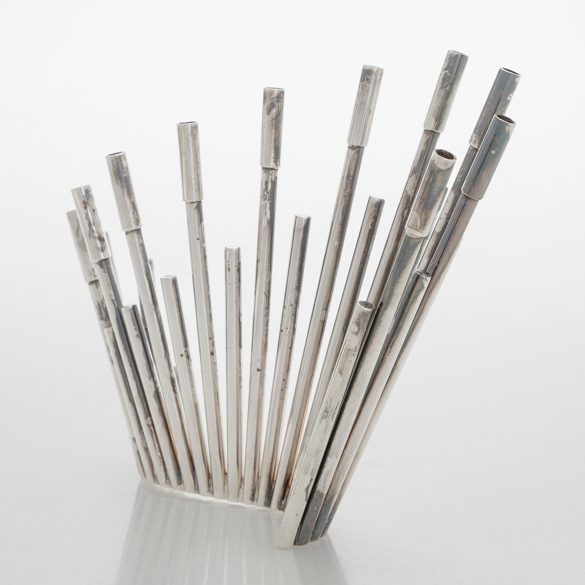 Carl F. Christiansen, candelabrum, silver-plated, Denmark 1960s.