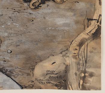 John Bauer, Pojkar från ett läger i Ripainen, Jukkasjärvi, Lappland.