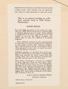 Filmcell från filmen "Robin Hood", Walt Disney.