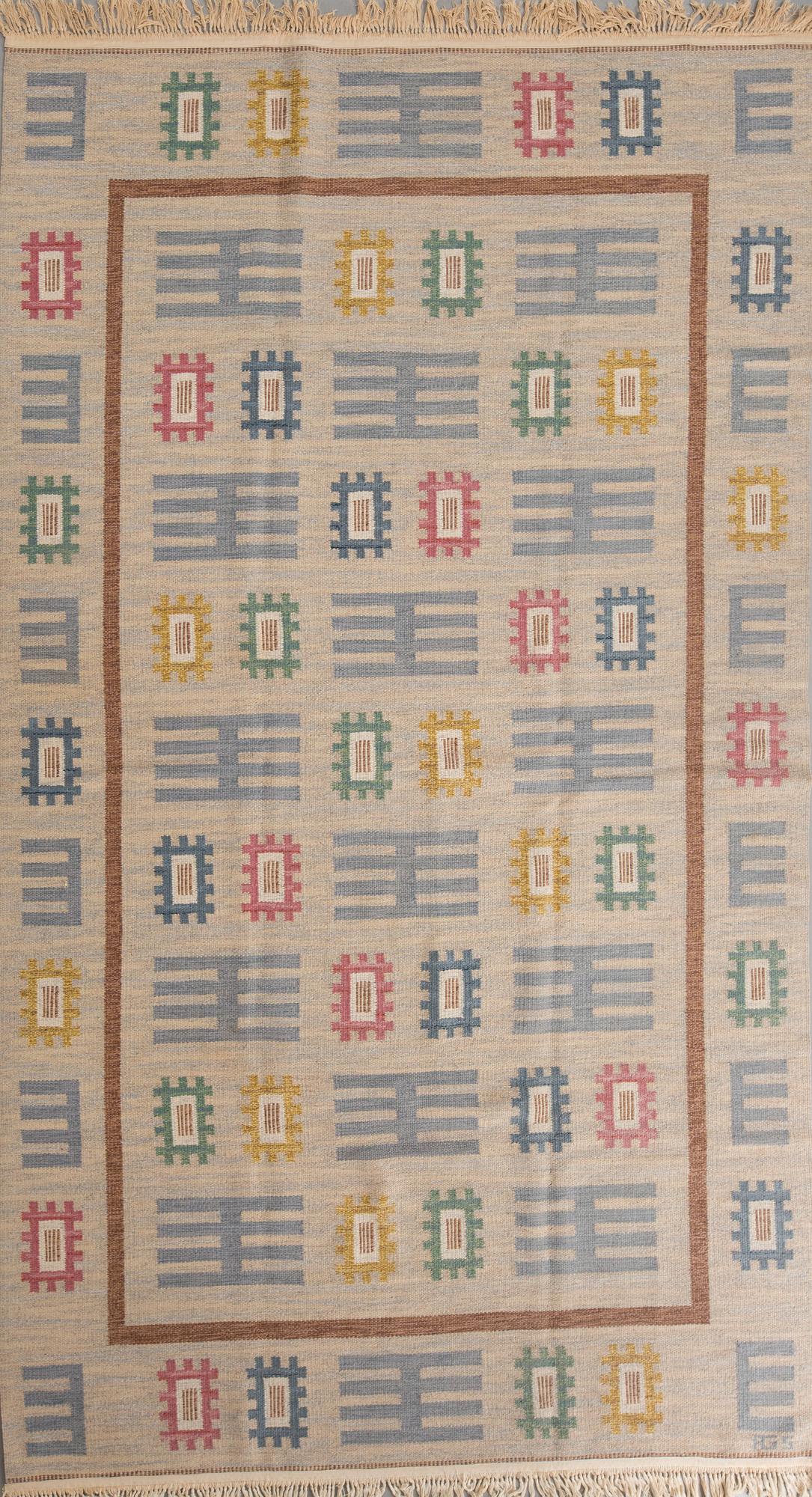 MATTA, rölakan, monogramsignerad AGS (Anna-Greta Sjöqvist), ca 325 x 203 cm.