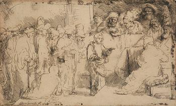840. Rembrandt Harmensz van Rijn, Christ Disputing with the Doctors; a sketch.