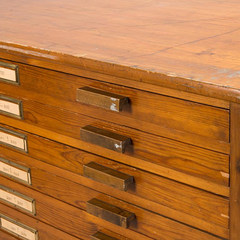 A 20th-century file cabinet.