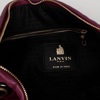 LANVIN, a purple leather shoulder bag.