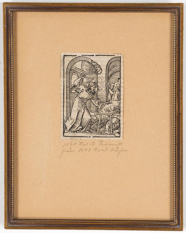 PARTI TRÄSNITT OCH GRAVYRER, 7 st, 1600-1800-tal.