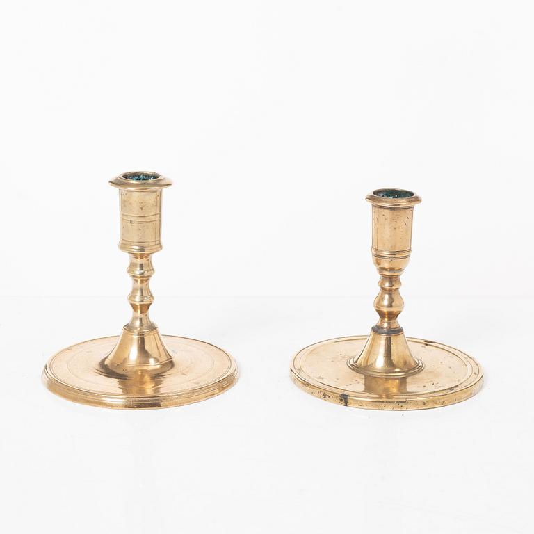 Ljusstakar, 2 st, barock, 1700-tal.