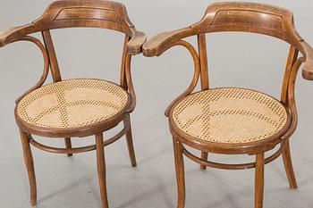 A set of four armchairs first half of the 20th century.