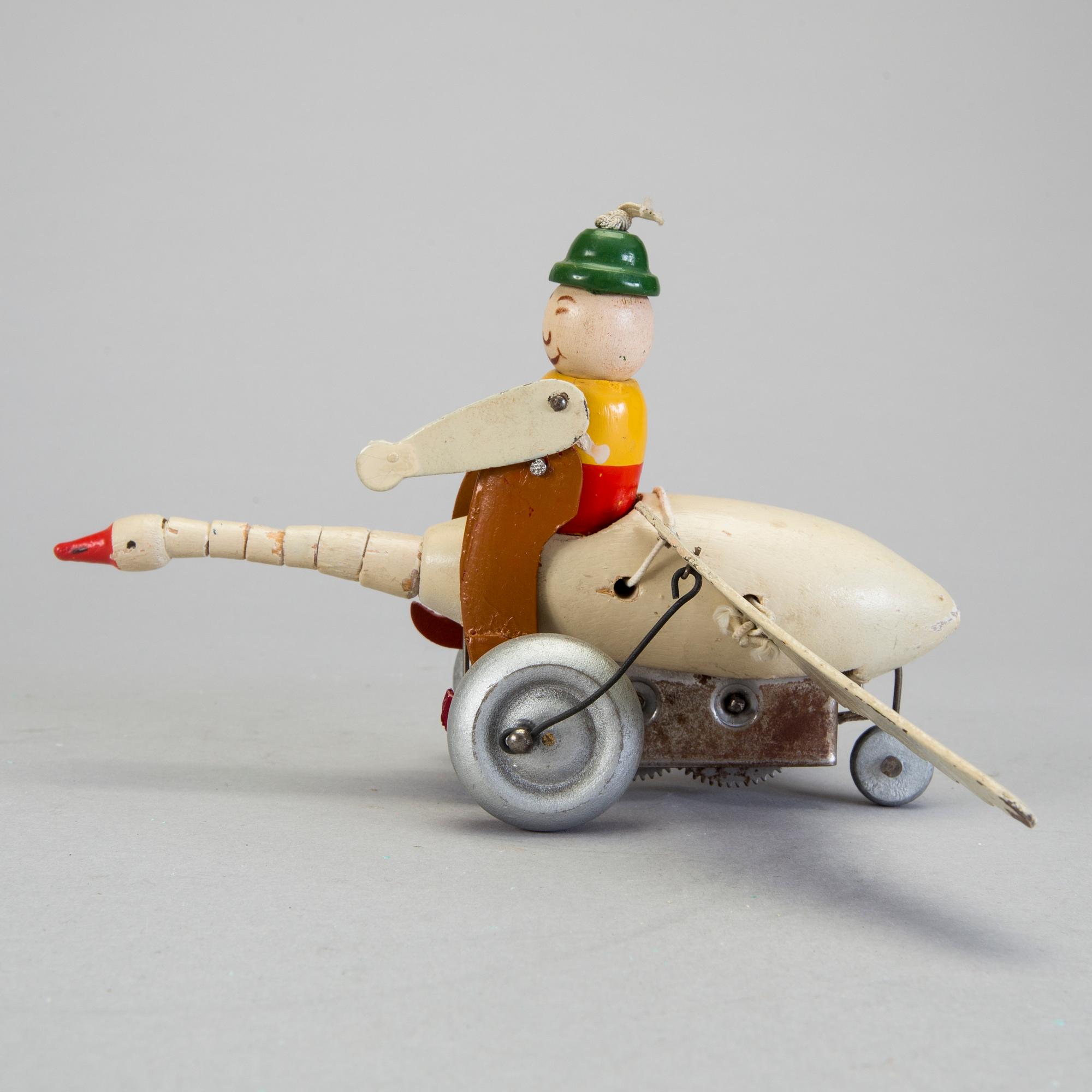 LEKSAKSFIGUR, Nils Holgersson, troligtvis av ASSAR leksaker Mariefred 1940/50-tal.
