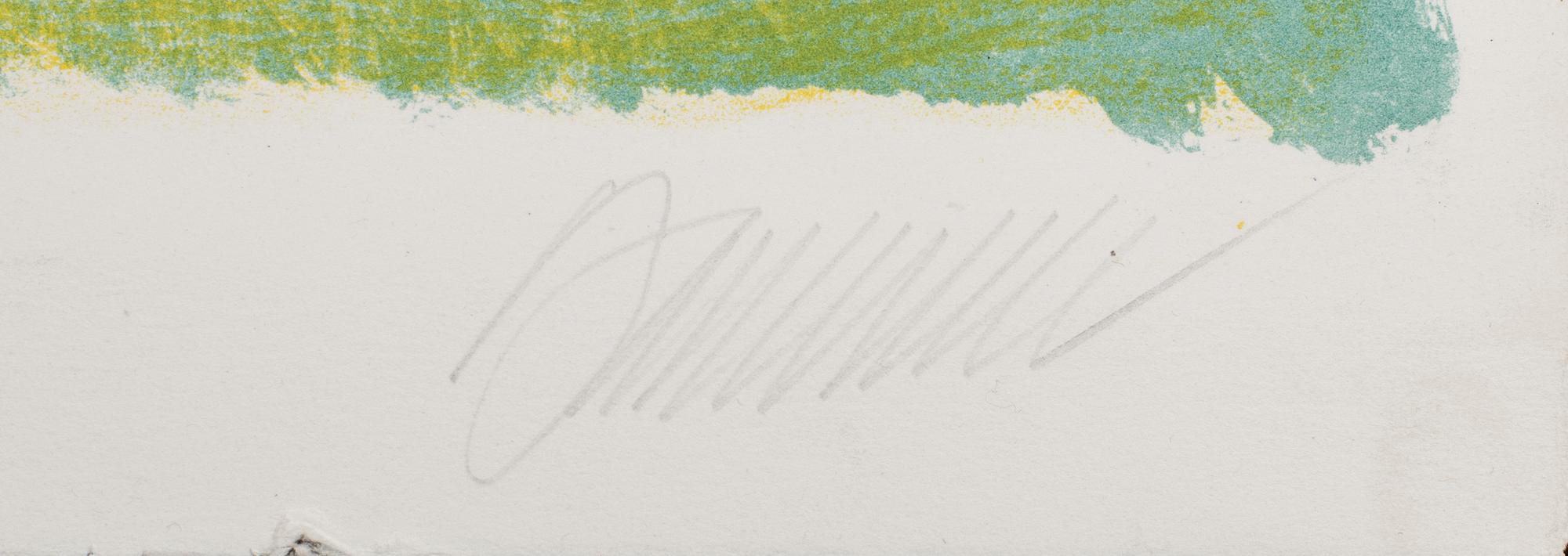 WILLI BAUMEISTER, colour lithographe, signed and numbered epreuve d'artiste XII/XV.