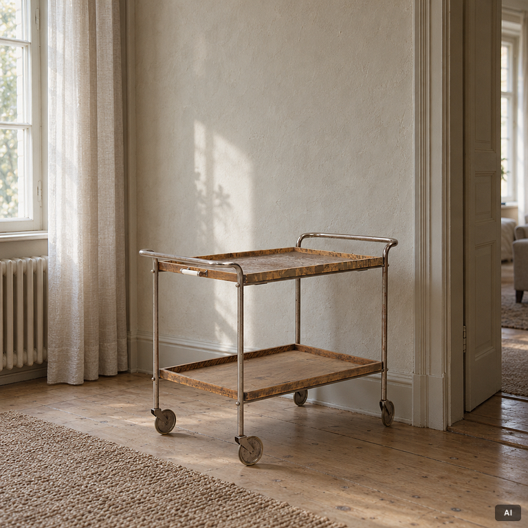 Serving trolley, Functionalist, 1930s.