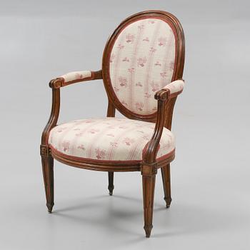 KARMSTOL, Louis XVI-stil, 1700/1800-tal.