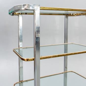 A chromed display shelf later part of the 20th century.