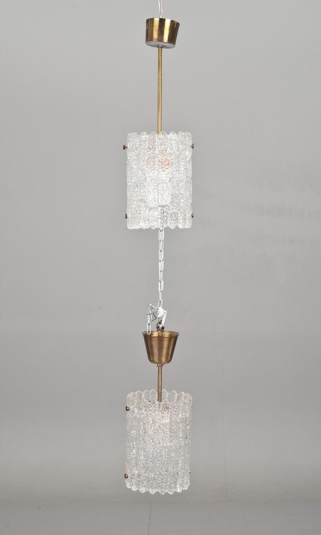 TAKLAMPOR, ett par. Carl Fagerlund, Orrefors. 1900-talets andra hälft.