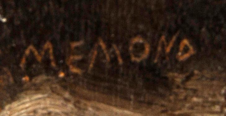 Martin Emond, olja på pannå, signerad.