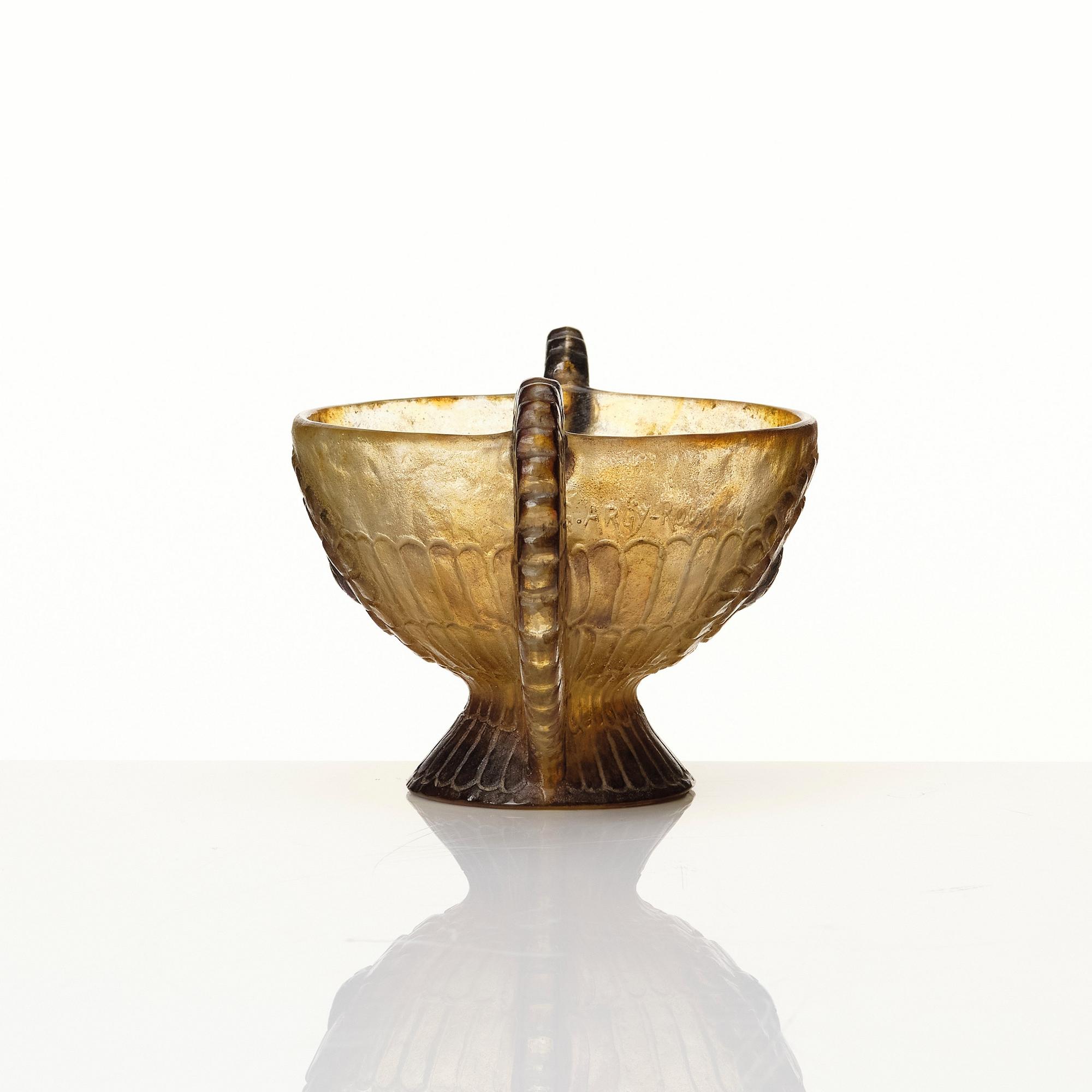 Gabriel Argy-Rousseau, skål, pâte de verre, Frankrike, ca 1927.