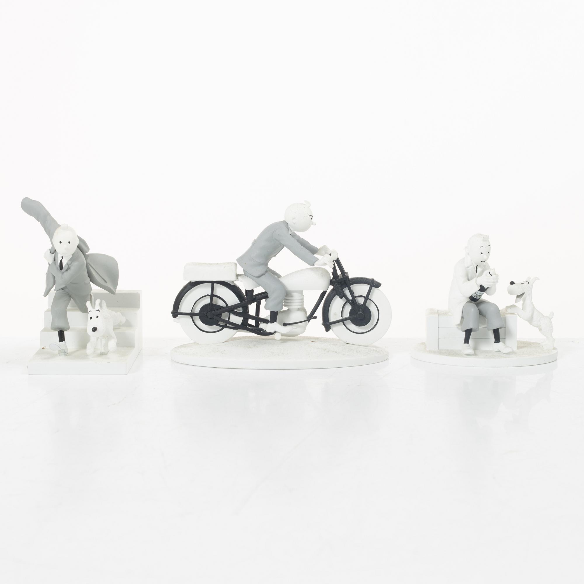 Tintin, collectible figures, 10 pcs, "Hors Serie", Hergé Moilins art, 2013-2015.