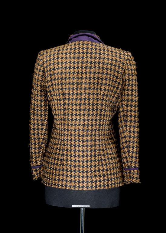 A chequered tweed jacket by Christian Dior.