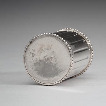 A Swedish 18th century silver tea-caddy, marks of Petter Eneroth, Stockholm possibly 1783.