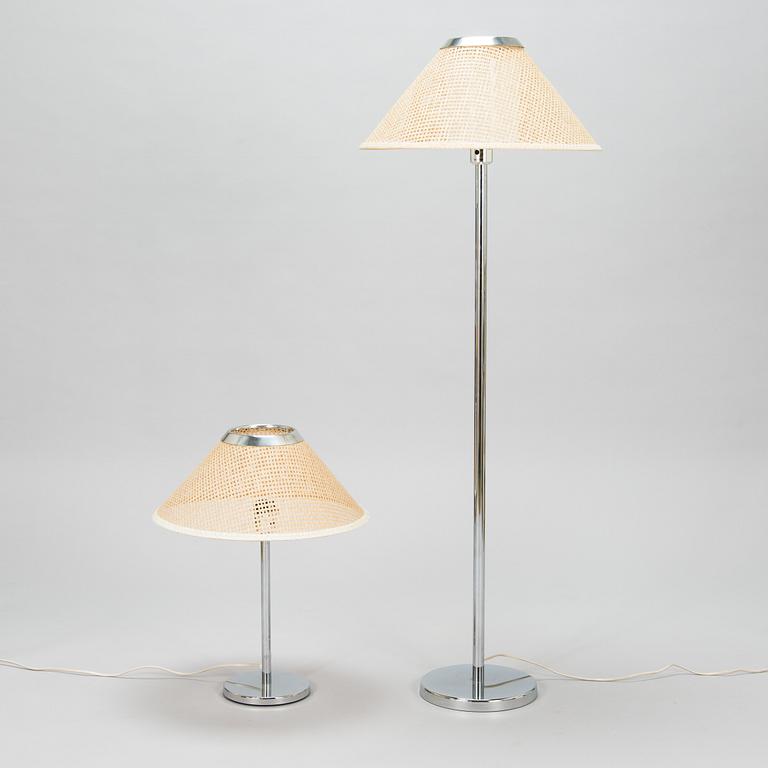 Late 20th century floor and tablelamp for Aneta Belysning.