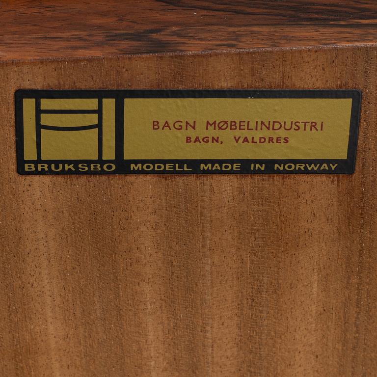 Torbjörn afdal, a rosewood serving trolley/coffee table, Bagn Möbelindustri, Norway, 1970's.