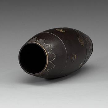 A Japanese vase, circa 1900. Marked at base.