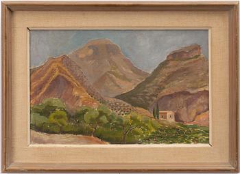 Christian Berg, Landskap med olivlundar, Grekland.