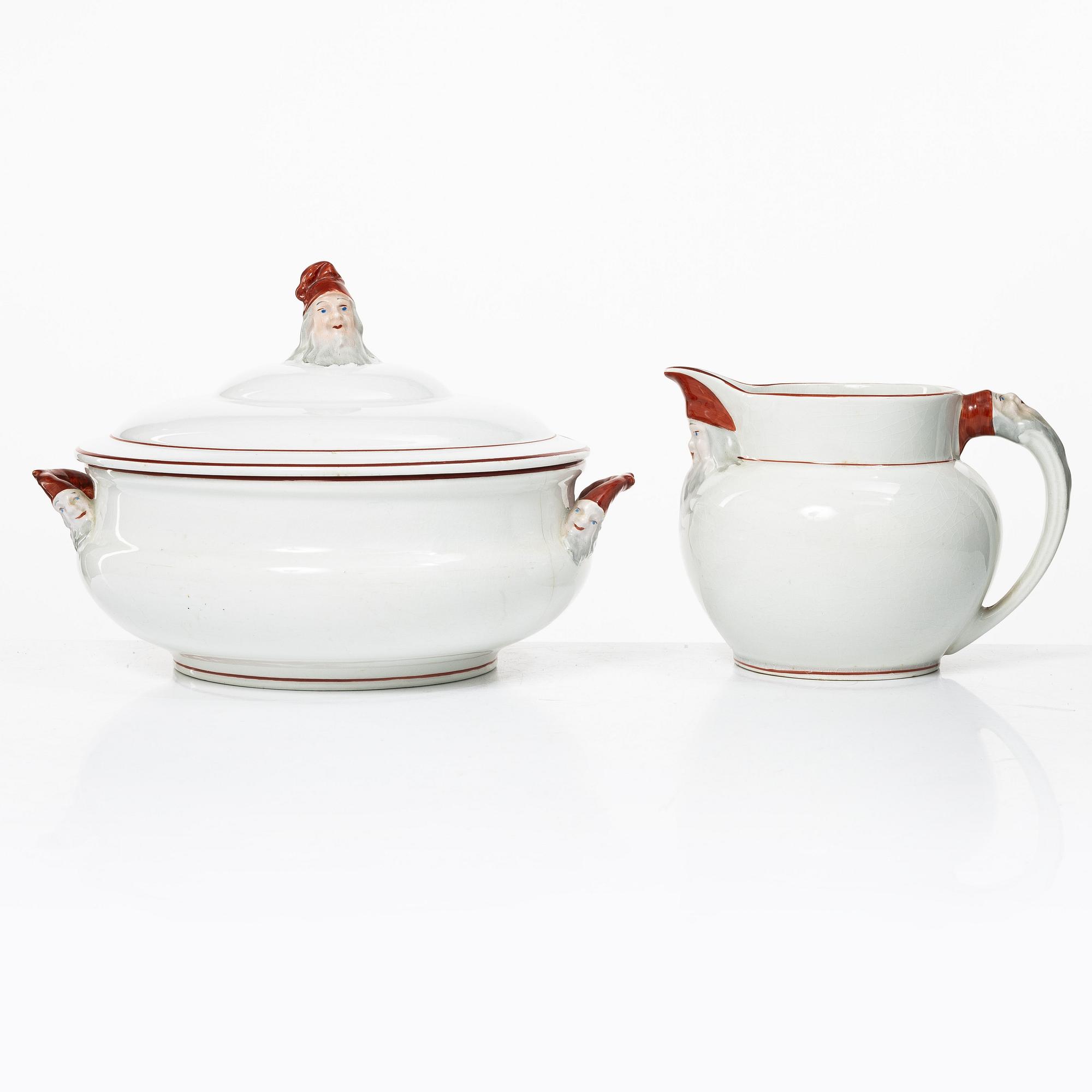 Rörstrand, a Christmas service pieces, 2 pcs, 'Herrgårdsjul', early 20th century.