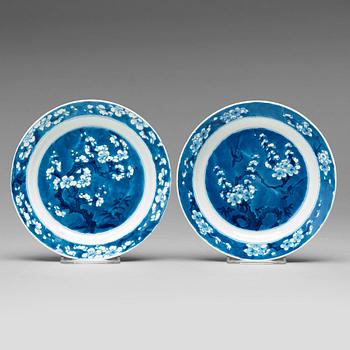 546. FAT, ett par, porslin. Qing dynastin, Kangxi (1662-1722).