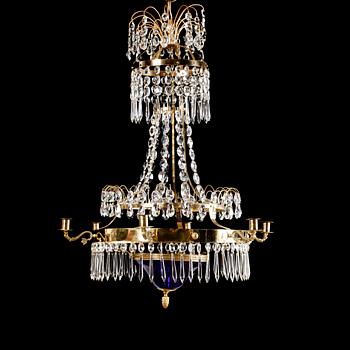 LJUSKRONA, gustaviansk stil, omkring år 1900. Höjd ca 80 cm.