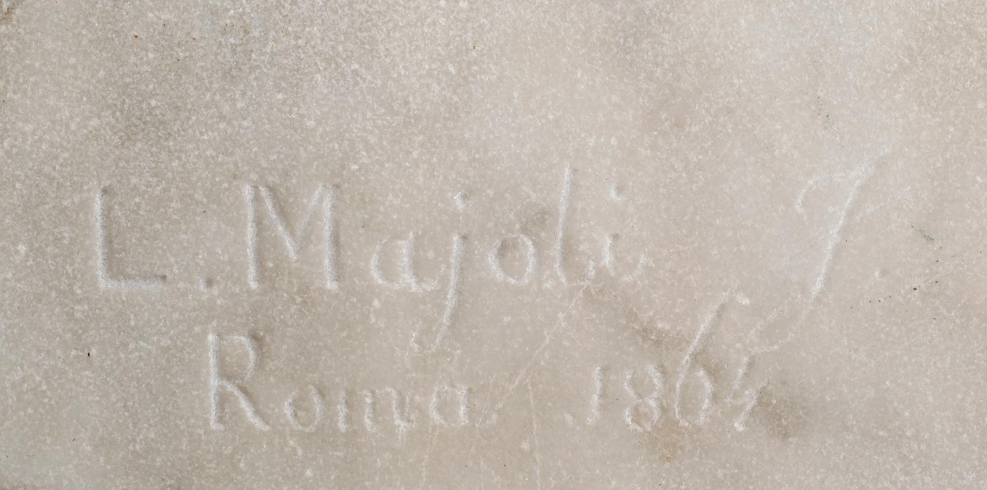 VÄGGRELIEF, marmor och alabaster, märkt L Najoli, Roma 1864.