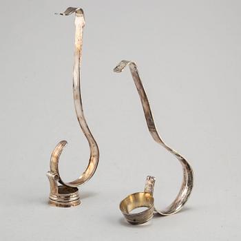 Two 20th century silver plated bottle holders, one by A G Dufva,