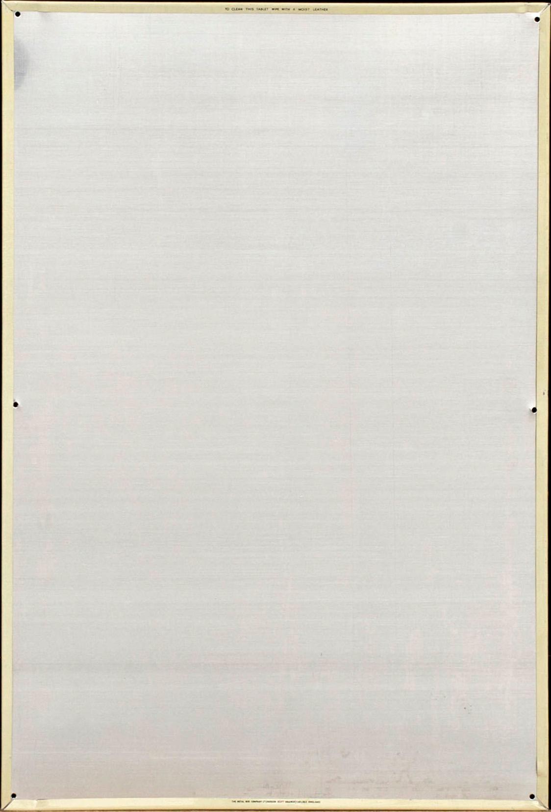 Reklamskylt  "BLUE GILIETTE BLADES" The Metal Box Comapny Ltd (Hudson Scott Branch) Carlisle England, 1900-talets mitt.