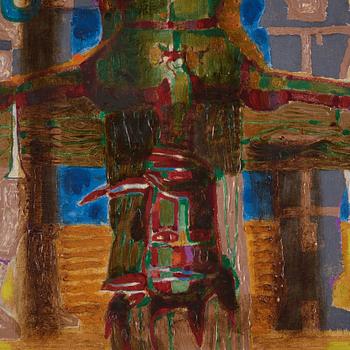 Erik Olson,  oil on canvas laid down on panel, signed and dated 1960.