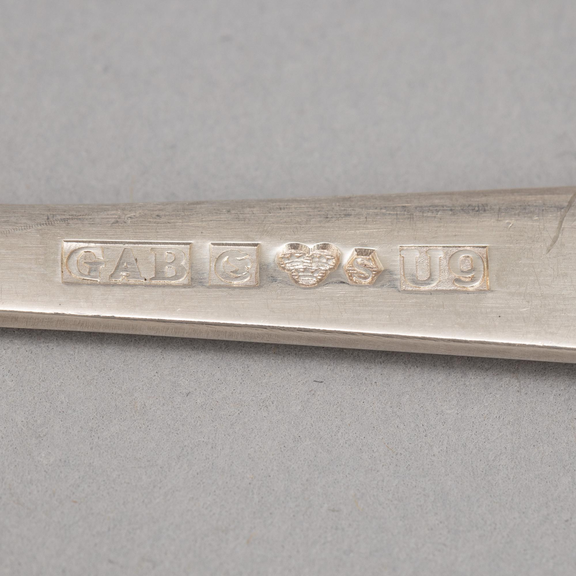 Jacob Ängman, a silver cutlery, 'Rosenholm', GAB (24 pieces).