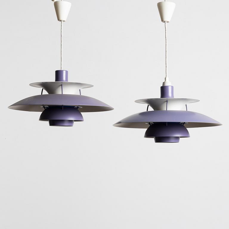 Poul Henningsen, ceiling lamps, a pair, PH 5, Louis Poulsen.