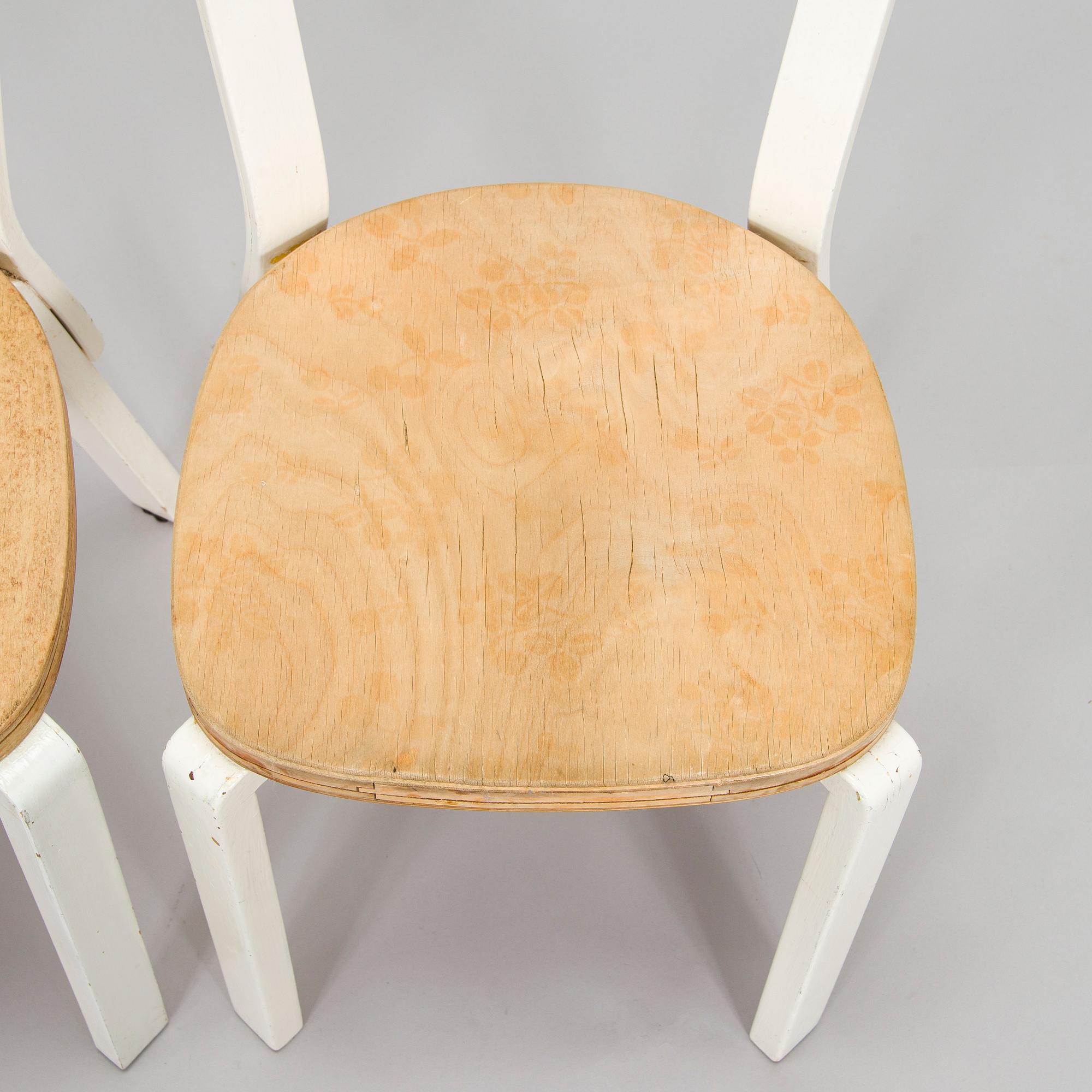 Alvar Aalto, stolar, 2st, "69" för O.Y. Huonekalu- ja Rakennustyötehdas A.B. 1940-tal.