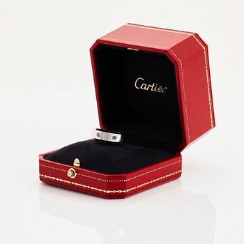 A Cartier "Love" ring in 18K white gold.