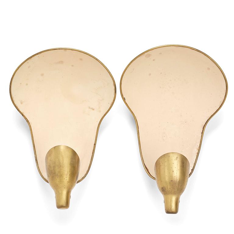 Carl-Axel Acking, a pair of wall lamps model "5017", Bröderna Malmströms Metallvarufabrik, Malmö, 1940s.