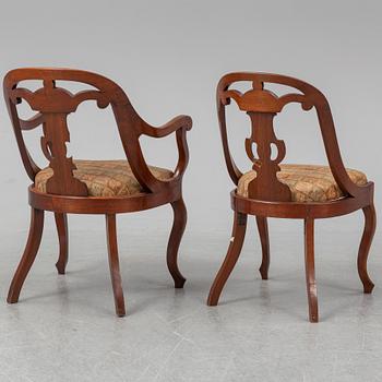 A set of seven 19th century chairs.